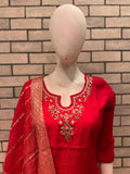 Roman Silk Handwork 3pc with jacquard Dupatta