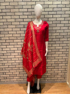 Roman Silk Handwork 3pc with jacquard Dupatta
