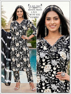 Premium Rayon Print 3-Piece Traditional Ethnic Combo Set