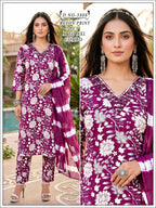 Premium Rayon Print 3-Piece Traditional Ethnic Combo Set