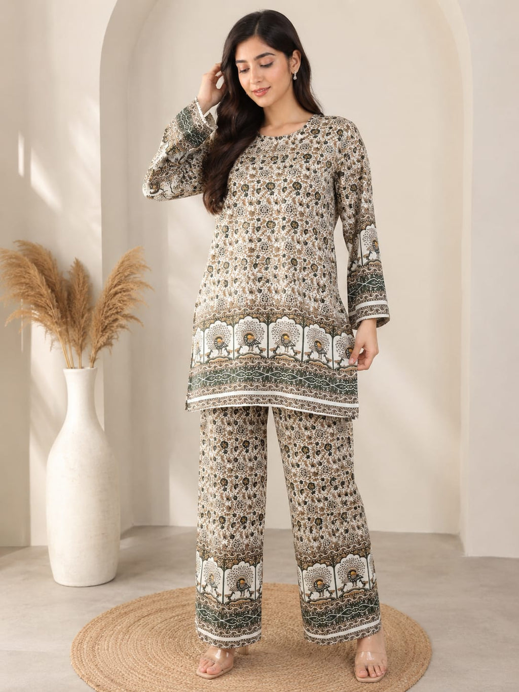 Premium Printed Cotton Casual Wear Co-ord Set