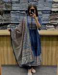Graceful Premium Cotton 60*60 Anarkali Dupatta Set