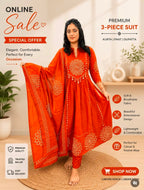 Premium Cotton 60-60 Embroidered 3pc Kurta Pant Dupatta Set