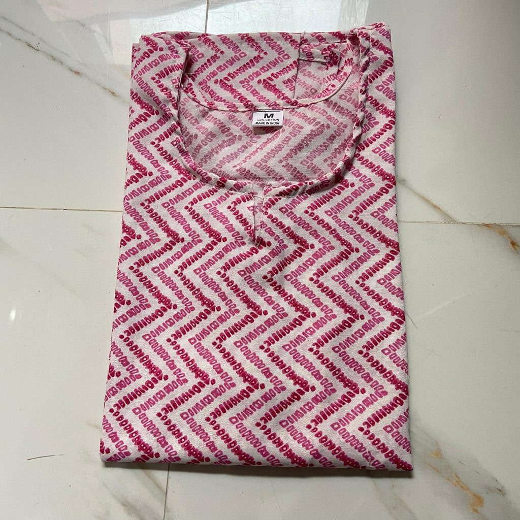 PC Cotton Printed Short Kurta