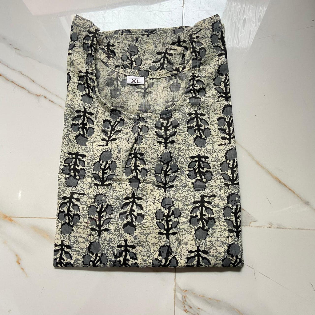 PC Cotton Printed Short Kurta