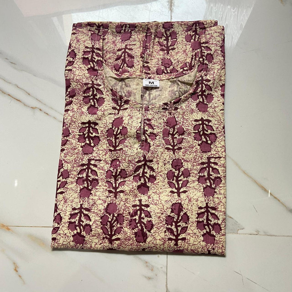 PC Cotton Printed Short Kurta