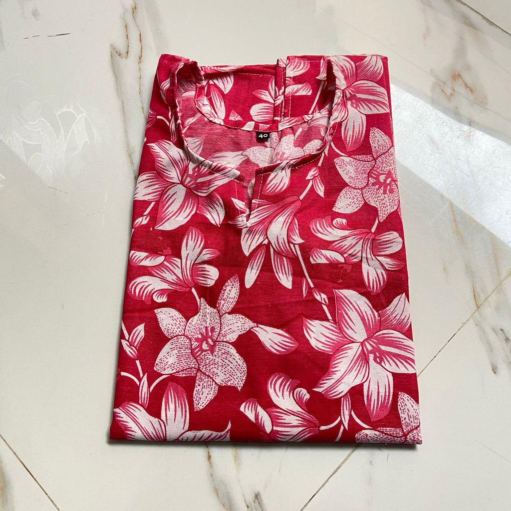 PC Cotton Printed Short Kurta