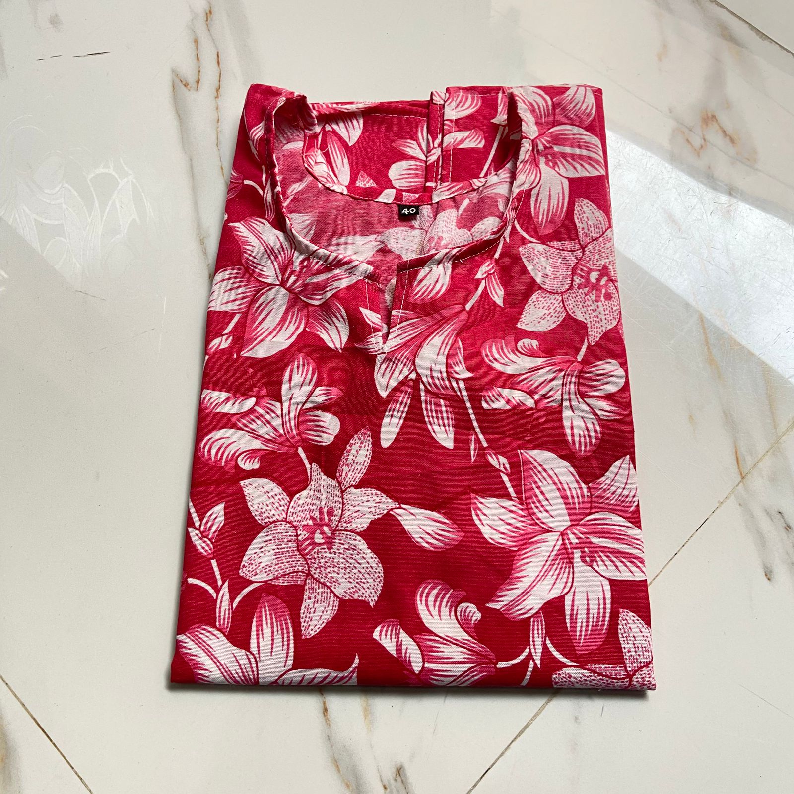 PC Cotton Printed Short Kurta