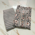 Plus Size PC Cotton Printed 3pc Kurta Pant Dupatta Set.