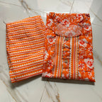 Plus Size Cotton PC Printed 2pc Suit Set