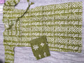 Olive Green Batik Print Two-Tone Angrakha Kurta