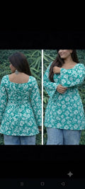Cotton 40/40 Short Top with Back Corset Detail