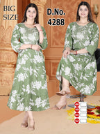 Plus Size Rayon Anarkali Frock with Heavy Embroidered Yoke (3XL-6XL Combo)