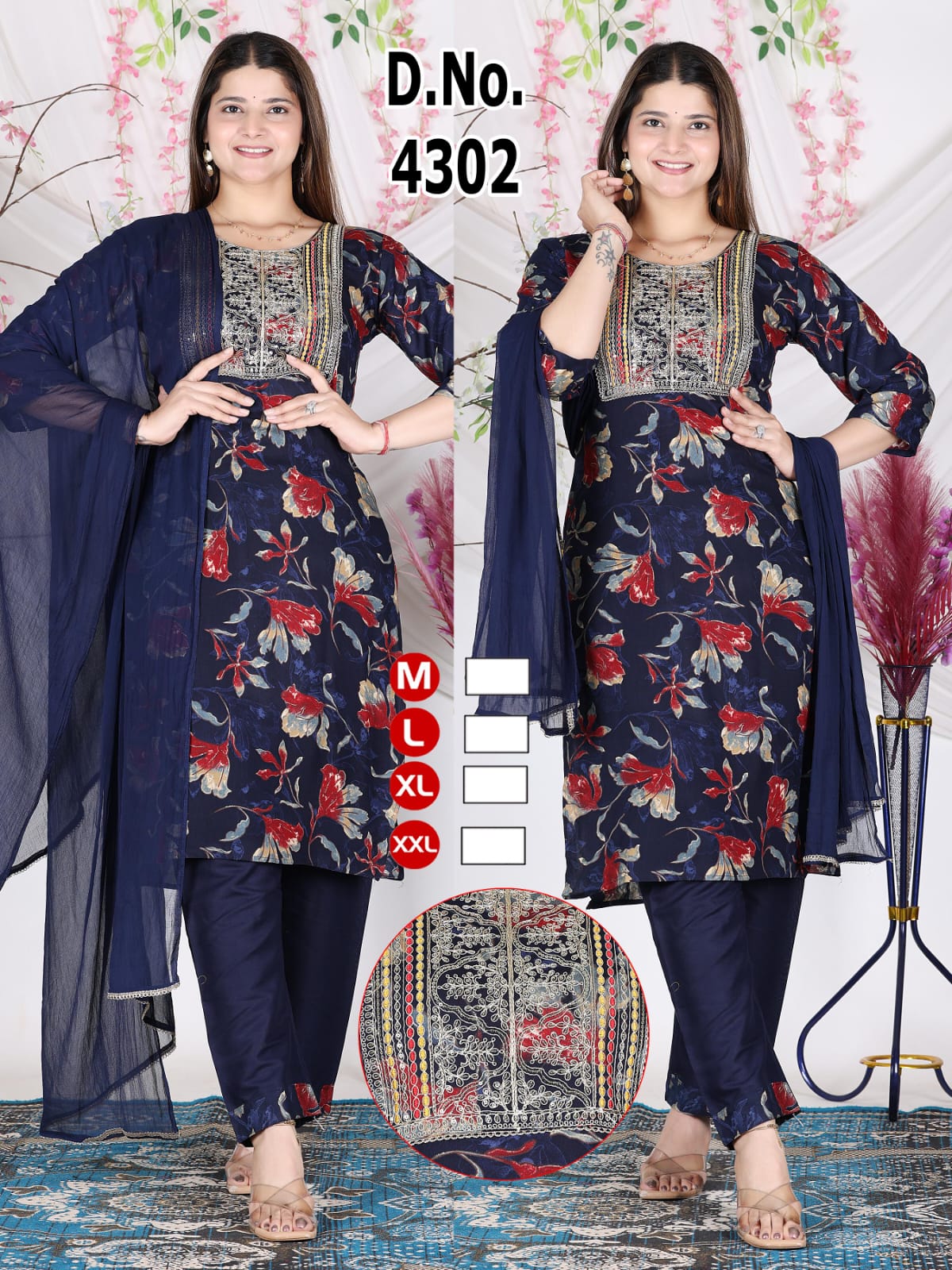 Festive Red Abstract Print Heavy Rayon Kurti Pant with Dupatta 3pc Set