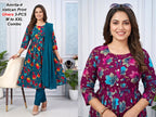 Amrita-1 Premium Vatican Discharge Print Ghera 3-PCS Kurti Set Combo