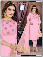 Elegant Grey Roman Silk 3pc Kurta Pant Set with Zari Dupatta