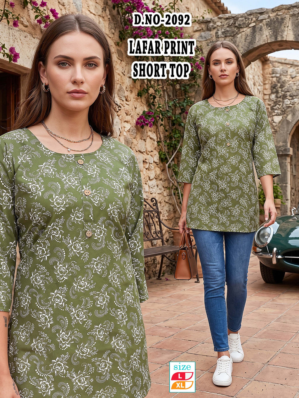 Trendy Pink Lafar Print Casual Short Top