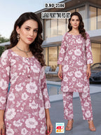 Chic Peach Lafar Print 2-Piece Co-Ord Set