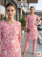 Chic Peach Lafar Print 2-Piece Co-Ord Set