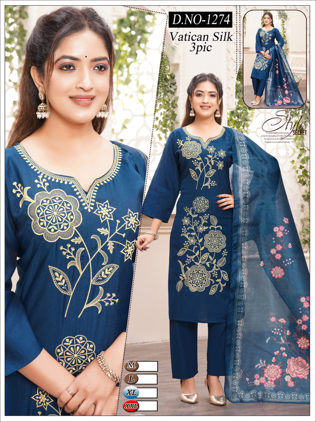 Exclusive Vatican Silk 3pc Suit Set