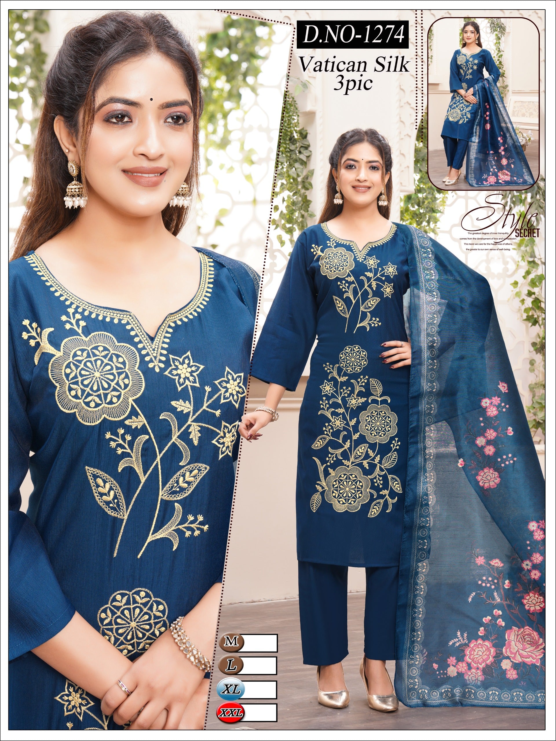 Exclusive Vatican Silk 3pc Suit Set