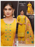 Designer Roman Silk 3pc Combo Suit Set