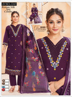 Designer Roman Silk 3pc Plazo Set