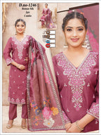 Designer Roman Silk 3pc Plazo Set