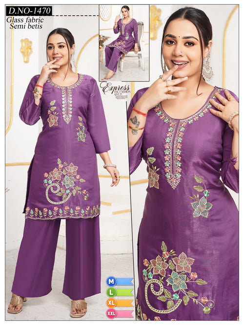 Designer Glass Roman Silk Co-Ord Set