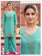 Designer Glass Roman Silk Co-Ord Set