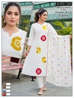Premium Mull Cotton 3pc Frock Suit Set
