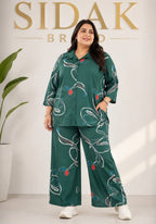 SIDAK Plus Size Designer Printed Co-Ord Set – 22 kg Heavy Rayon