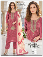 Stylish Sea Green Roman Glass Silk 3Pcs Suit Set with Digital Printed Dupatta