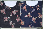 Women's Premium 22kg Heavy Rayon Printed Short Kurti / Top with Shoulder Tie-Up