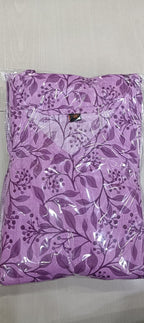 Cotton Printed 2-Piece Co-Ord Set – Long Kurti with Plazo & Shoulder Dori