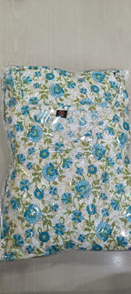 Cotton Printed 2-Piece Co-Ord Set – Long Kurti with Plazo & Shoulder Dori
