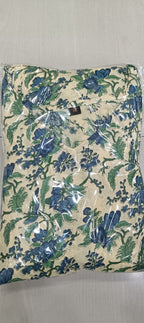 Cotton Printed 2-Piece Co-Ord Set – Long Kurti with Plazo & Shoulder Dori