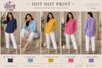 Premium Cotton 60*60 Bandhej Dot Print Women's Casual Shirt