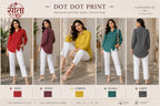 Premium Cotton 60*60 Bandhej Dot Print Women's Casual Shirt