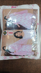 Plus Size Cotton Frock Style Printed Set with Matching Dupatta