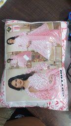 Plus Size Cotton Frock Style Printed Set with Matching Dupatta