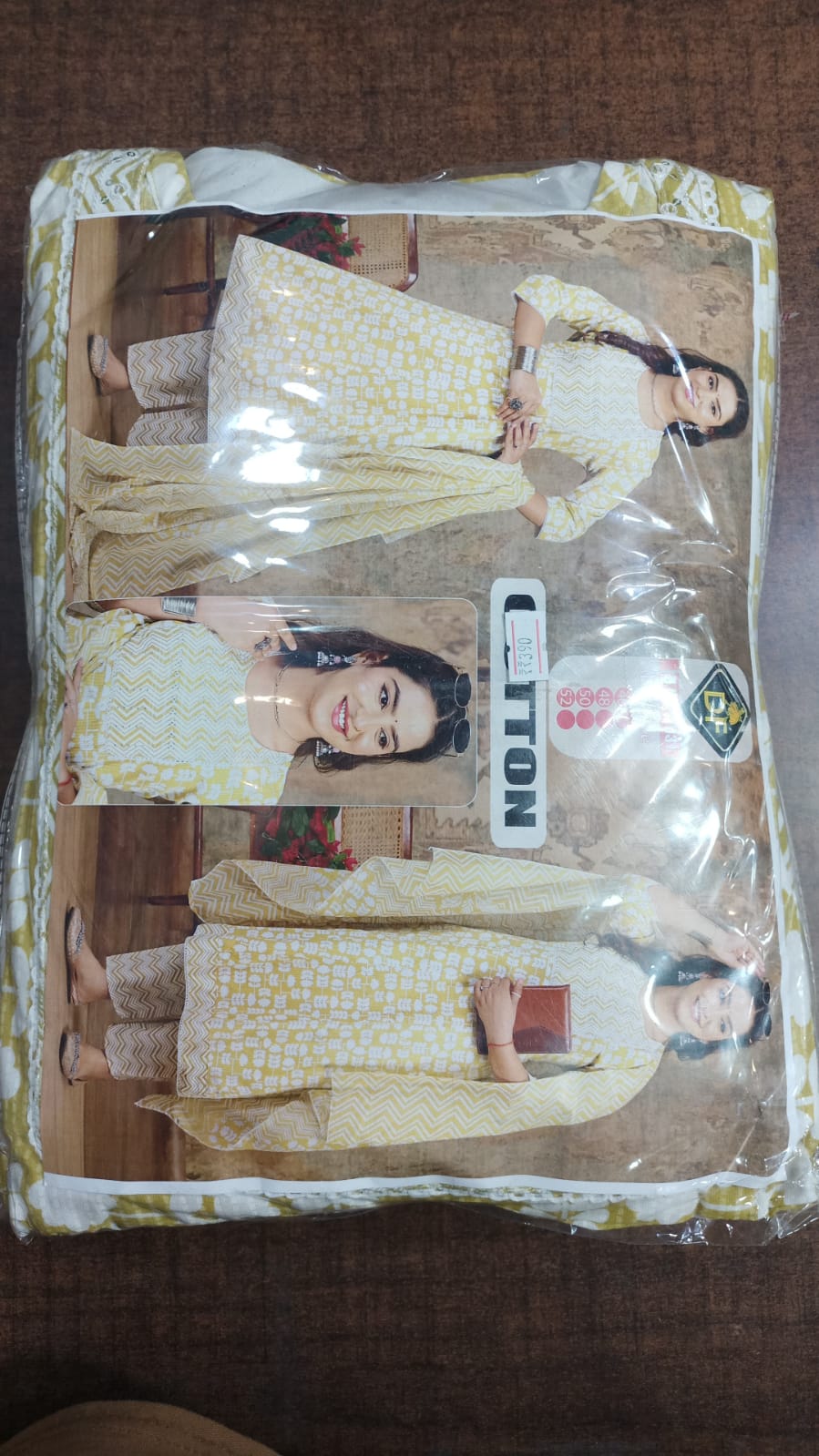 Plus Size Cotton Frock Style Printed Set with Matching Dupatta