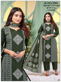 Dhabu Cotton Fine Screen Print 3-Piece Kurta, Pant & Mal Dupatta Set