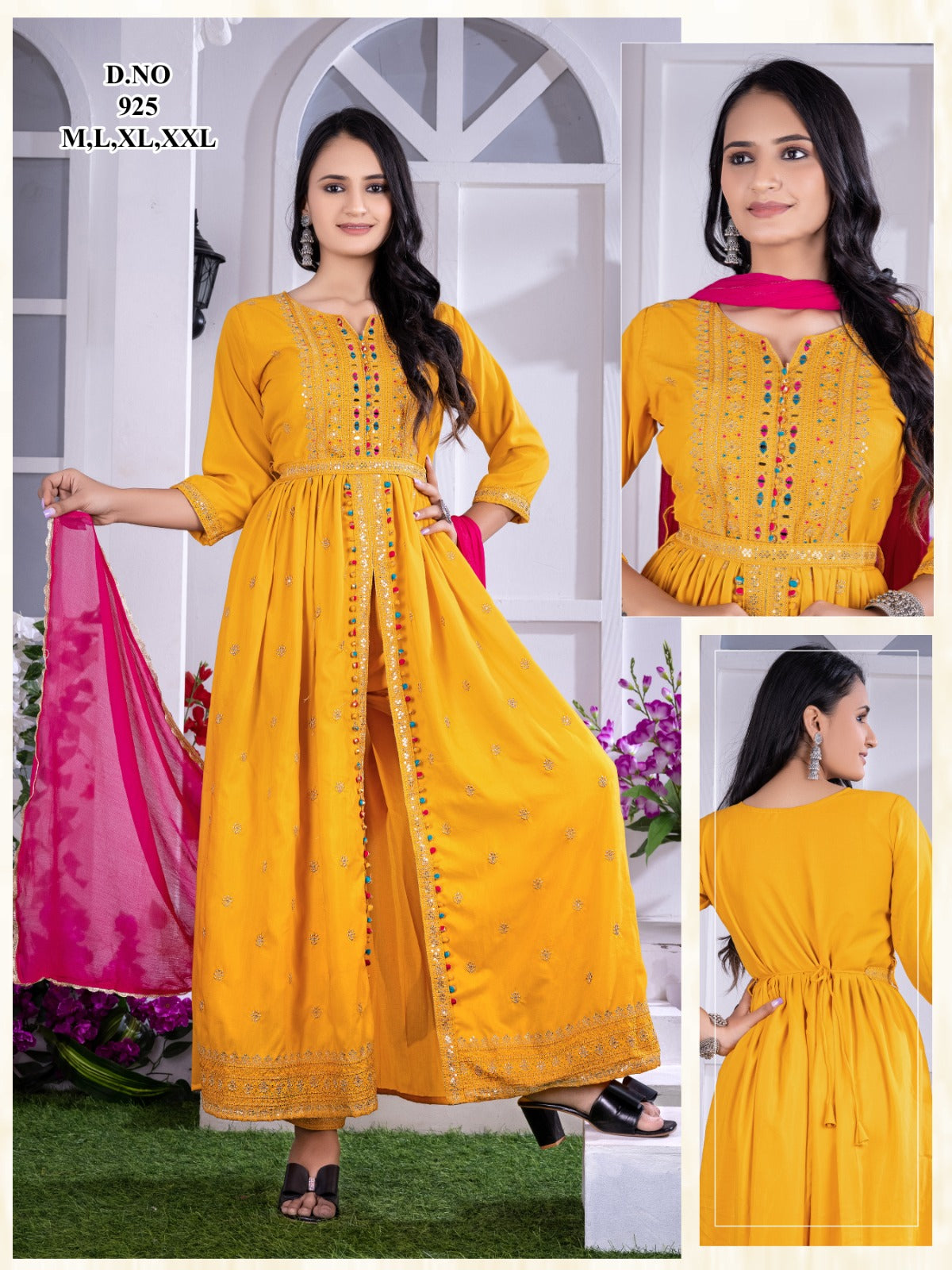 Original Adi-Kaka Sheetal-4 Premium Chanderi Silk Embroidered Suit Set with Dupatta - Teal Green