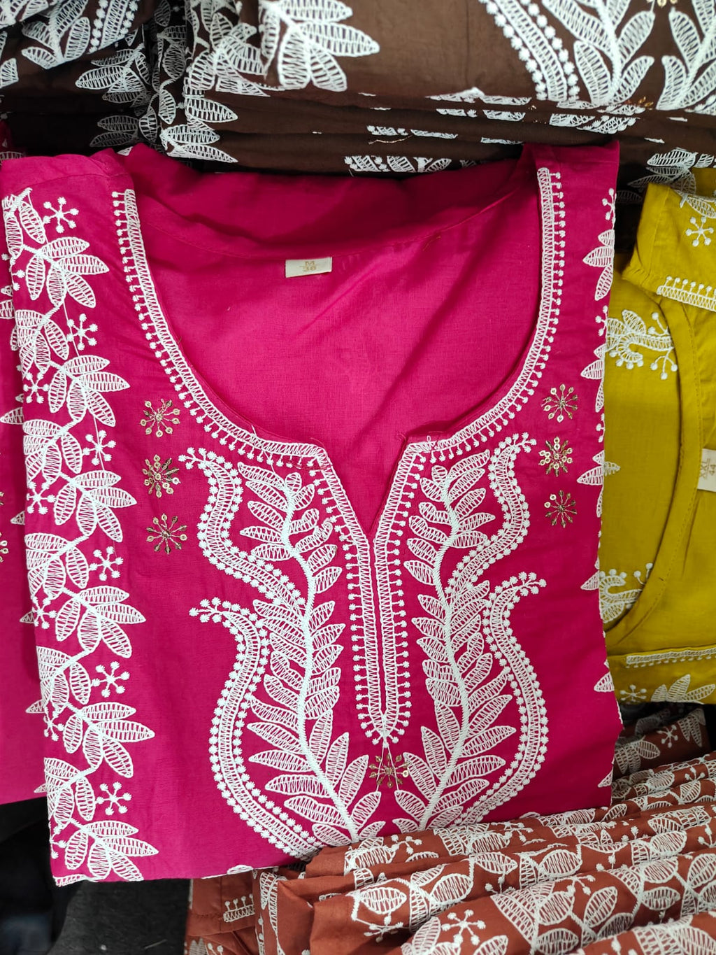 Premium Cotton 60-60 White Lucknowi Computer Embroidery Kurta Pant Dupatta Set