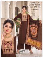 Graceful Dabu Cotton Kurti with Palazzo & Designer Dupatta Set