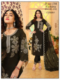 Silk Embroidered Suit Set with Cutwork Border Dupatta