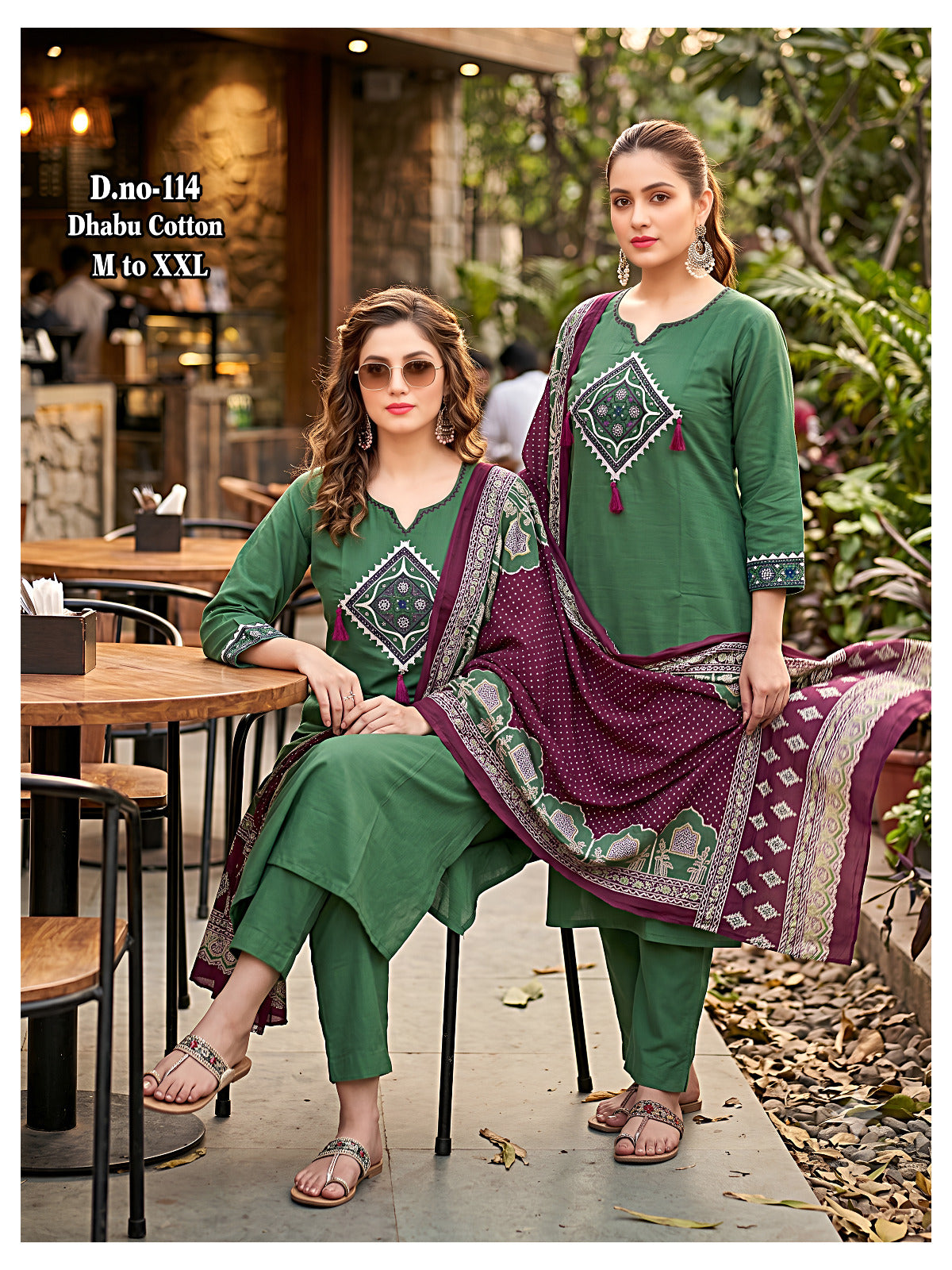 Traditional Dhabu Cotton Suit Set with Full 2.15m Mal Cotton Dupatta