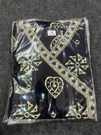 Stylish Black & White Floral Cotton Angrakha Short Kurti / Tunic