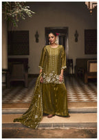 House of Pataudi Lavender Botanical Embroidered Silk Blend Kurta Set with Dupatta